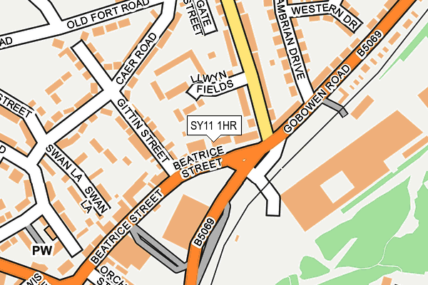SY11 1HR map - OS OpenMap – Local (Ordnance Survey)