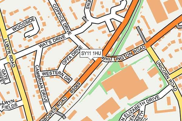 SY11 1HU map - OS OpenMap – Local (Ordnance Survey)