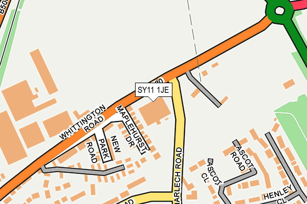 SY11 1JE map - OS OpenMap – Local (Ordnance Survey)