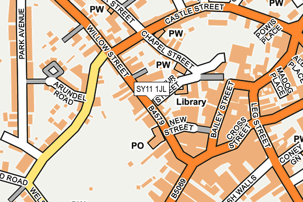 SY11 1JL map - OS OpenMap – Local (Ordnance Survey)