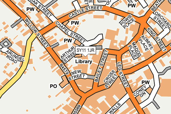 SY11 1JR map - OS OpenMap – Local (Ordnance Survey)