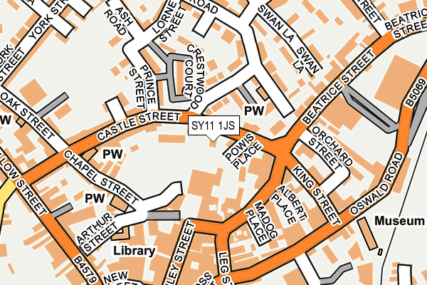 SY11 1JS map - OS OpenMap – Local (Ordnance Survey)