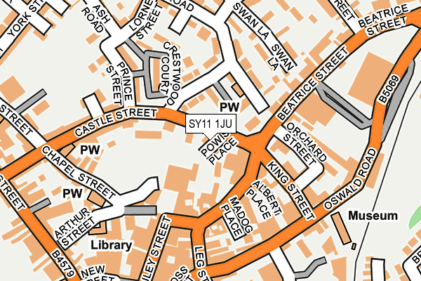 SY11 1JU map - OS OpenMap – Local (Ordnance Survey)