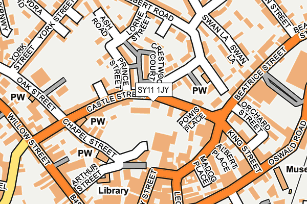 SY11 1JY map - OS OpenMap – Local (Ordnance Survey)