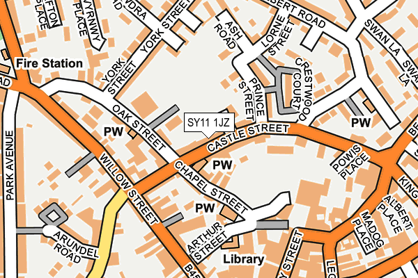 SY11 1JZ map - OS OpenMap – Local (Ordnance Survey)