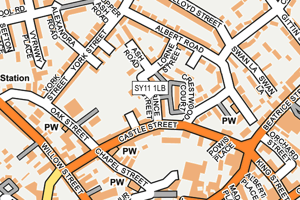 SY11 1LB map - OS OpenMap – Local (Ordnance Survey)