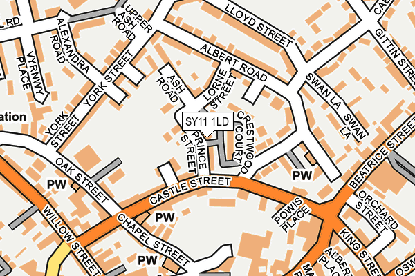 SY11 1LD map - OS OpenMap – Local (Ordnance Survey)