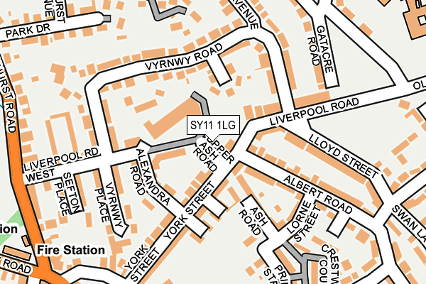 SY11 1LG map - OS OpenMap – Local (Ordnance Survey)