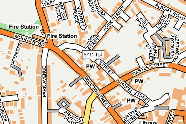 SY11 1LJ map - OS OpenMap – Local (Ordnance Survey)