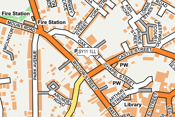 SY11 1LL map - OS OpenMap – Local (Ordnance Survey)