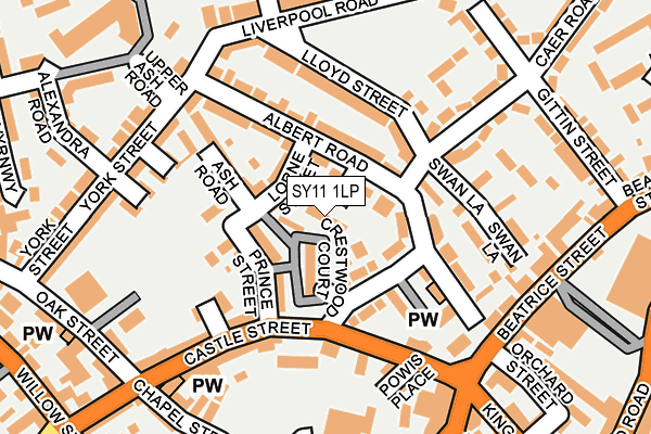 SY11 1LP map - OS OpenMap – Local (Ordnance Survey)