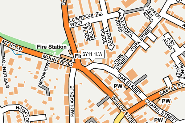 SY11 1LW map - OS OpenMap – Local (Ordnance Survey)