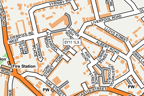 SY11 1LX map - OS OpenMap – Local (Ordnance Survey)