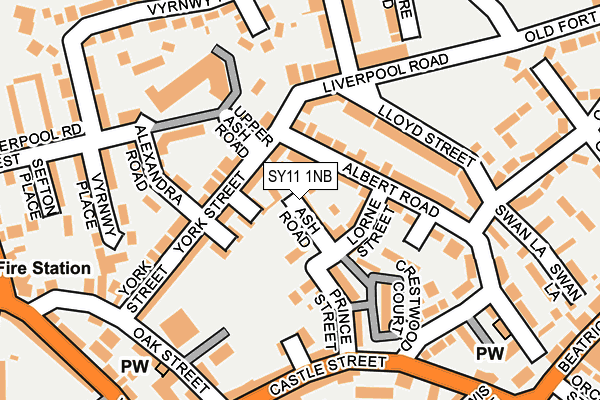 SY11 1NB map - OS OpenMap – Local (Ordnance Survey)