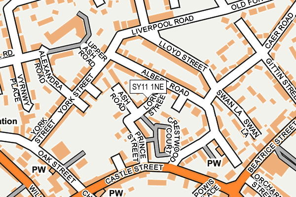 SY11 1NE map - OS OpenMap – Local (Ordnance Survey)