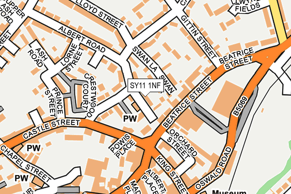 SY11 1NF map - OS OpenMap – Local (Ordnance Survey)