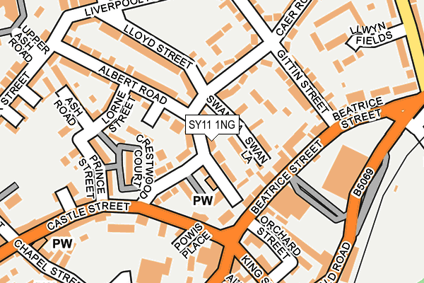 SY11 1NG map - OS OpenMap – Local (Ordnance Survey)