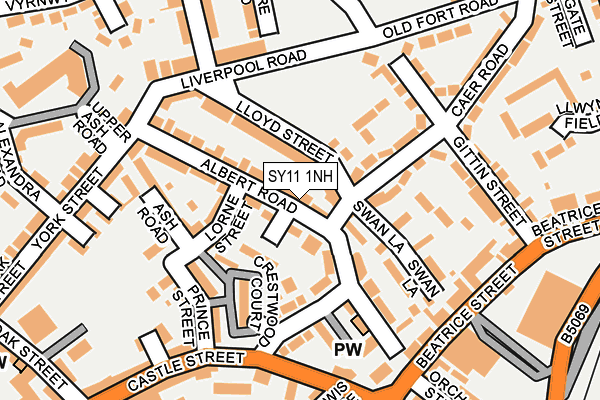 SY11 1NH map - OS OpenMap – Local (Ordnance Survey)