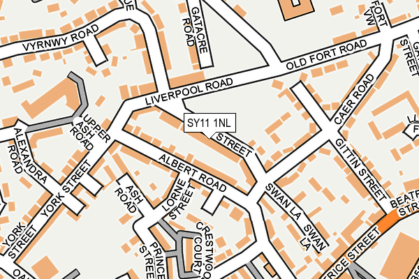 SY11 1NL map - OS OpenMap – Local (Ordnance Survey)