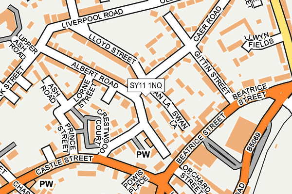 SY11 1NQ map - OS OpenMap – Local (Ordnance Survey)