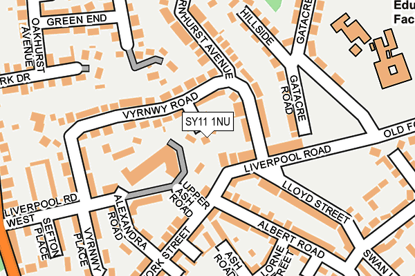 SY11 1NU map - OS OpenMap – Local (Ordnance Survey)