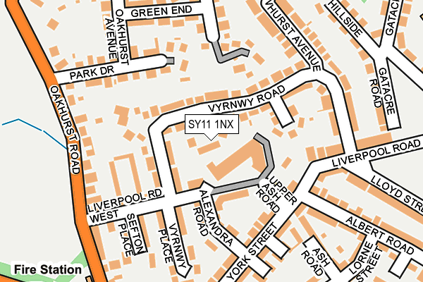 SY11 1NX map - OS OpenMap – Local (Ordnance Survey)