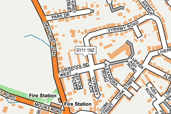 SY11 1NZ map - OS OpenMap – Local (Ordnance Survey)
