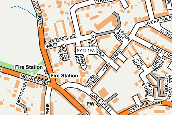 SY11 1PA map - OS OpenMap – Local (Ordnance Survey)