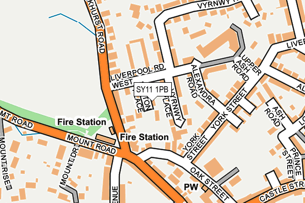 SY11 1PB map - OS OpenMap – Local (Ordnance Survey)