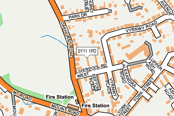 SY11 1PD map - OS OpenMap – Local (Ordnance Survey)