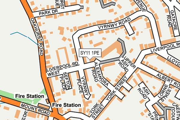 SY11 1PE map - OS OpenMap – Local (Ordnance Survey)