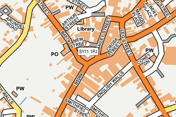 SY11 1PJ map - OS OpenMap – Local (Ordnance Survey)