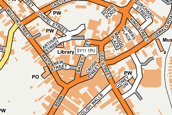 SY11 1PU map - OS OpenMap – Local (Ordnance Survey)