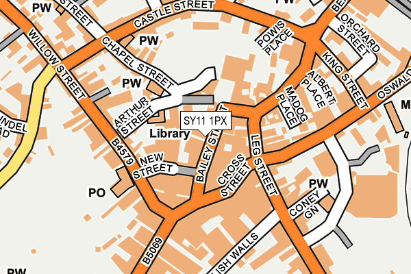 SY11 1PX map - OS OpenMap – Local (Ordnance Survey)