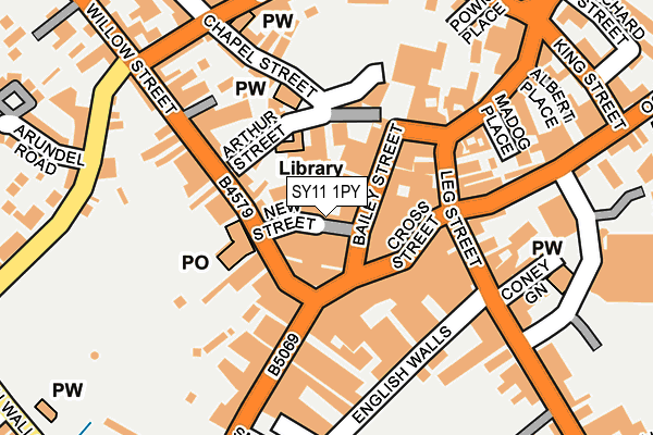 SY11 1PY map - OS OpenMap – Local (Ordnance Survey)