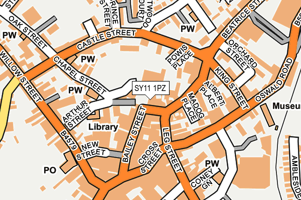 SY11 1PZ map - OS OpenMap – Local (Ordnance Survey)