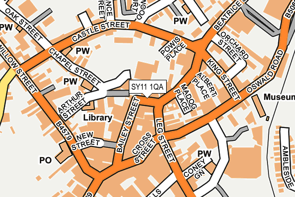 SY11 1QA map - OS OpenMap – Local (Ordnance Survey)