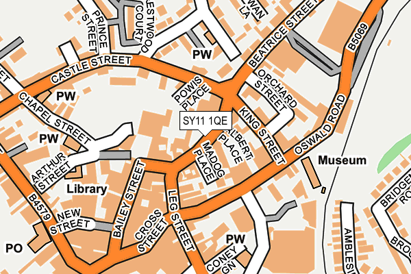 SY11 1QE map - OS OpenMap – Local (Ordnance Survey)