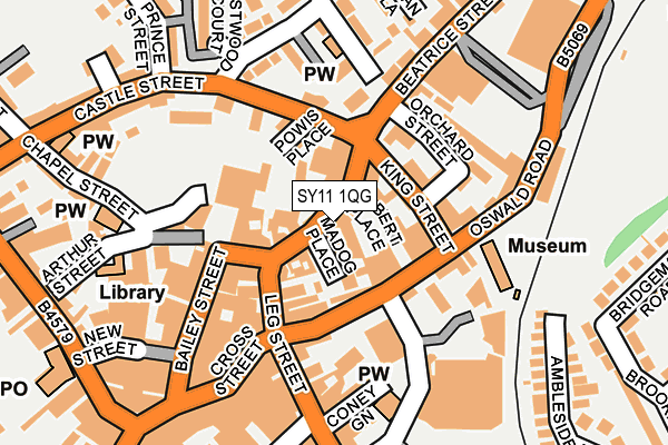 SY11 1QG map - OS OpenMap – Local (Ordnance Survey)