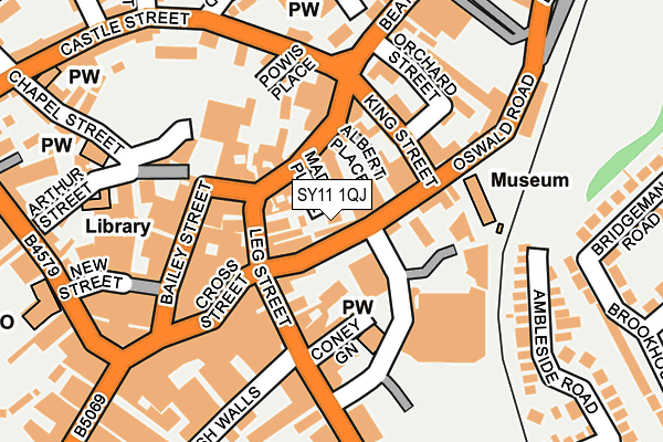 SY11 1QJ map - OS OpenMap – Local (Ordnance Survey)