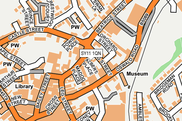 SY11 1QN map - OS OpenMap – Local (Ordnance Survey)