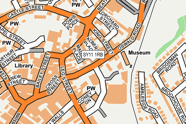 Map of OSWESTRY CARE LIMITED at local scale