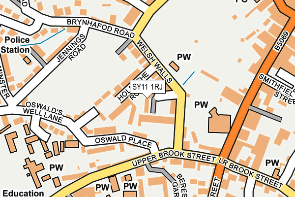 SY11 1RJ map - OS OpenMap – Local (Ordnance Survey)