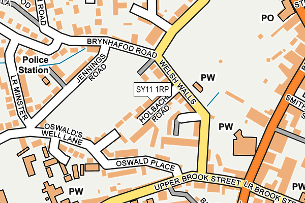 SY11 1RP map - OS OpenMap – Local (Ordnance Survey)