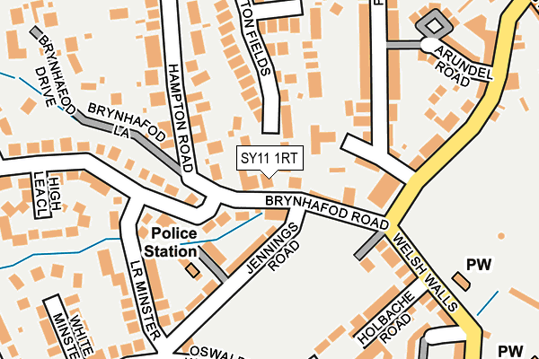 SY11 1RT map - OS OpenMap – Local (Ordnance Survey)