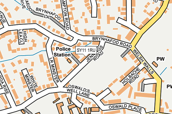 SY11 1RU map - OS OpenMap – Local (Ordnance Survey)