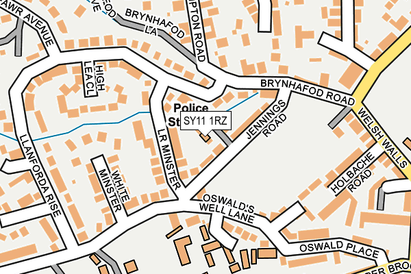 SY11 1RZ map - OS OpenMap – Local (Ordnance Survey)