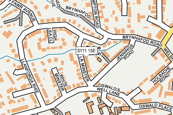 SY11 1SE map - OS OpenMap – Local (Ordnance Survey)