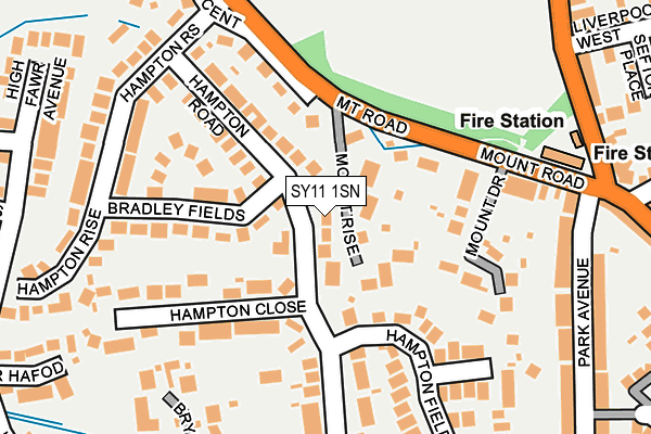 SY11 1SN map - OS OpenMap – Local (Ordnance Survey)