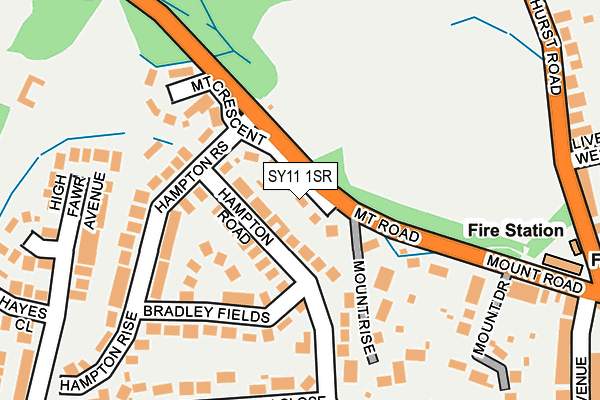 SY11 1SR map - OS OpenMap – Local (Ordnance Survey)